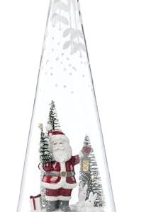 Lenox Merry & Magical Light-Up Santa Figurine | Porcelain Christmas Decoration | Indoor Holiday Decor | 11.5-Inch Height