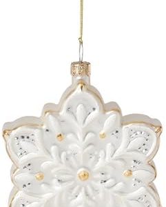 Lenox Blown Glass Snowflake Ornament 2025 | Festive Christmas Decor | Ideal Holiday Decorations | Beautiful Holiday Gift