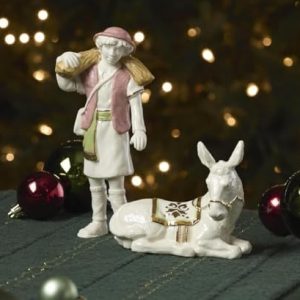First Blessing Donkey Boy Figurine Set | 2 Collectible 24k Gold Accents | Perfect Gift for Collectors | New in Box